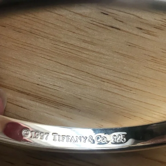 Tiffany & Co. Sterling Silver 1837 Collection Narrow Vintage Bangle Bracelet - Picture 6 of 9